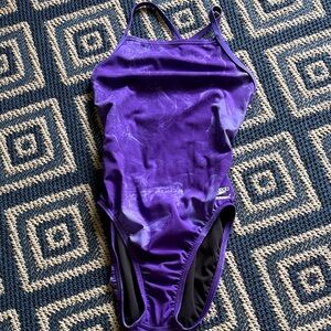 Speedo Girls' Purple One-Piece Performance Swimsuit